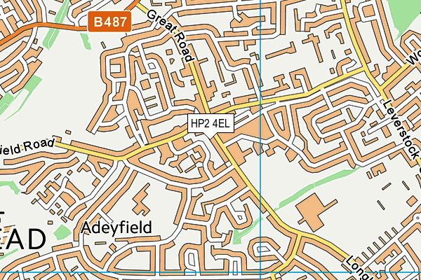 HP2 4EL map - OS VectorMap District (Ordnance Survey)