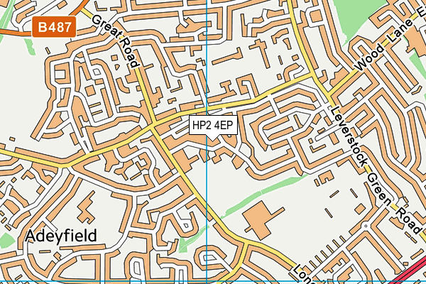 HP2 4EP map - OS VectorMap District (Ordnance Survey)