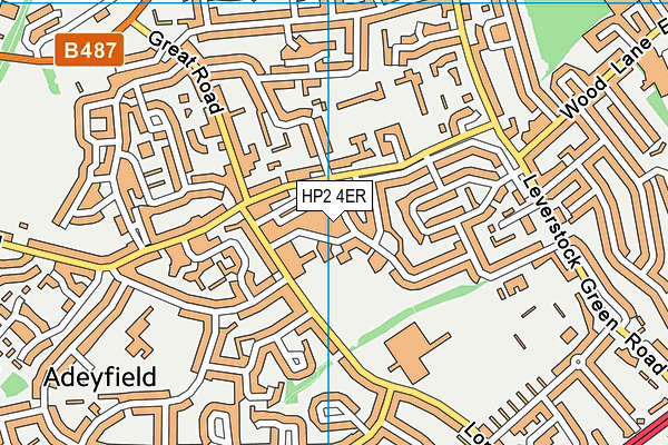HP2 4ER map - OS VectorMap District (Ordnance Survey)