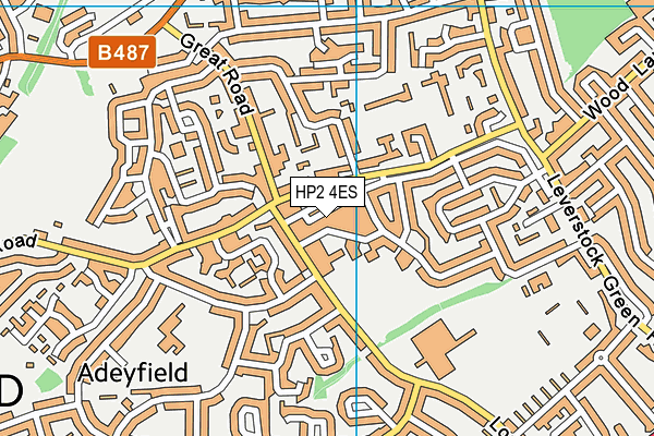 HP2 4ES map - OS VectorMap District (Ordnance Survey)