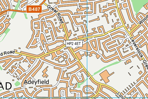 HP2 4ET map - OS VectorMap District (Ordnance Survey)