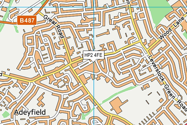 HP2 4FE map - OS VectorMap District (Ordnance Survey)