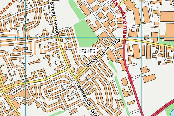 HP2 4FG map - OS VectorMap District (Ordnance Survey)
