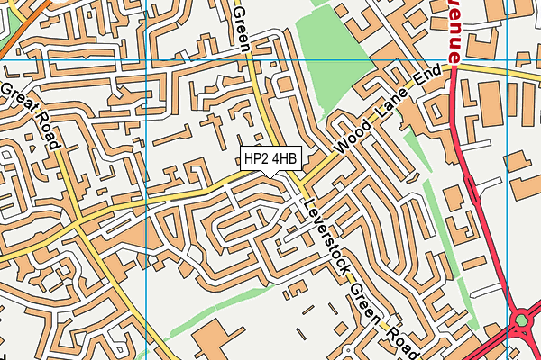 HP2 4HB map - OS VectorMap District (Ordnance Survey)