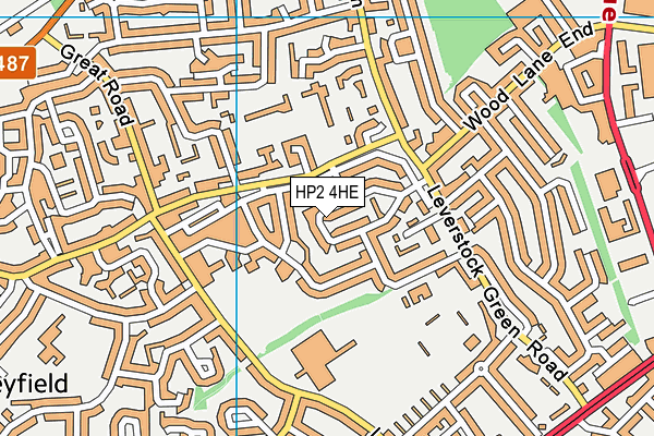 HP2 4HE map - OS VectorMap District (Ordnance Survey)