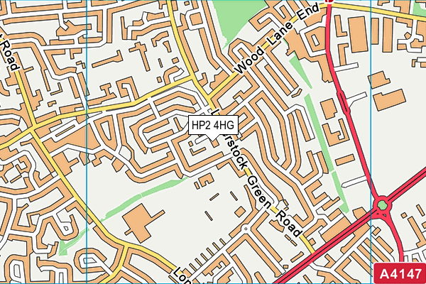 HP2 4HG map - OS VectorMap District (Ordnance Survey)
