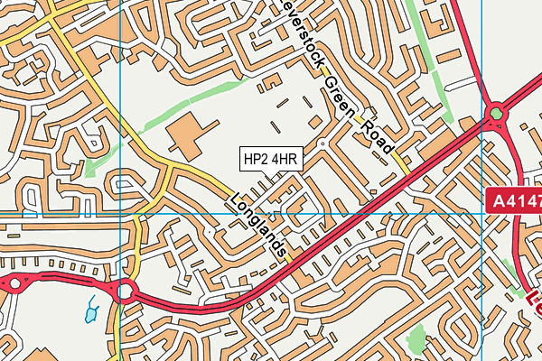 HP2 4HR map - OS VectorMap District (Ordnance Survey)