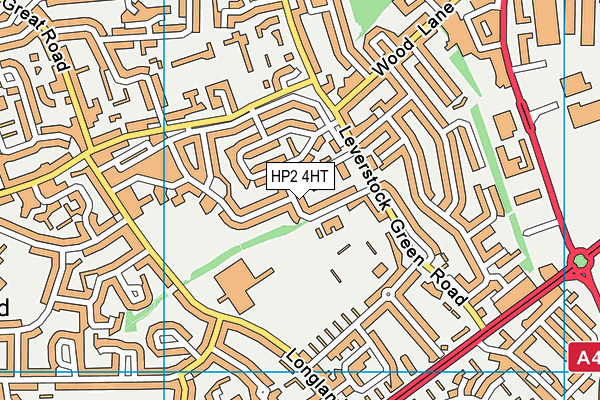 HP2 4HT map - OS VectorMap District (Ordnance Survey)