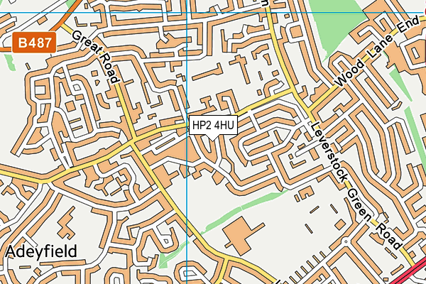 HP2 4HU map - OS VectorMap District (Ordnance Survey)