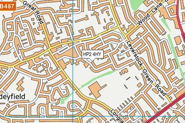 Reith Fields map (HP2 4HY) - OS VectorMap District (Ordnance Survey)