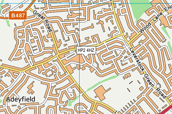 HP2 4HZ map - OS VectorMap District (Ordnance Survey)