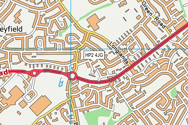 HP2 4JG map - OS VectorMap District (Ordnance Survey)