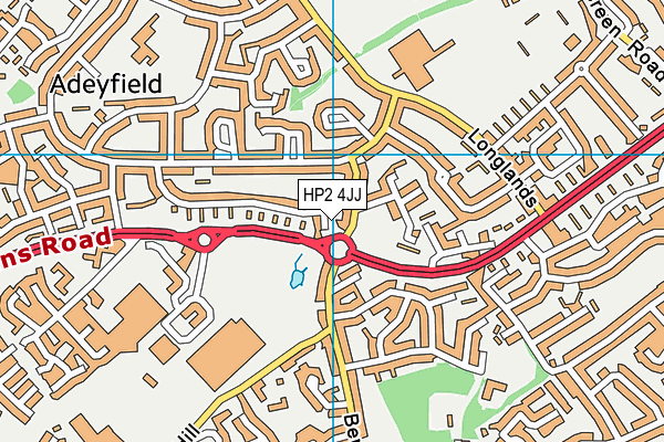 HP2 4JJ map - OS VectorMap District (Ordnance Survey)