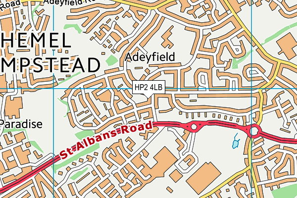 HP2 4LB map - OS VectorMap District (Ordnance Survey)