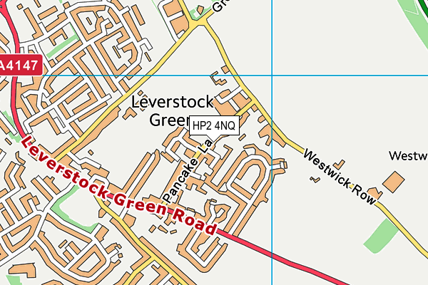 Leverstock Green Football Club map (HP2 4NQ) - OS VectorMap District (Ordnance Survey)