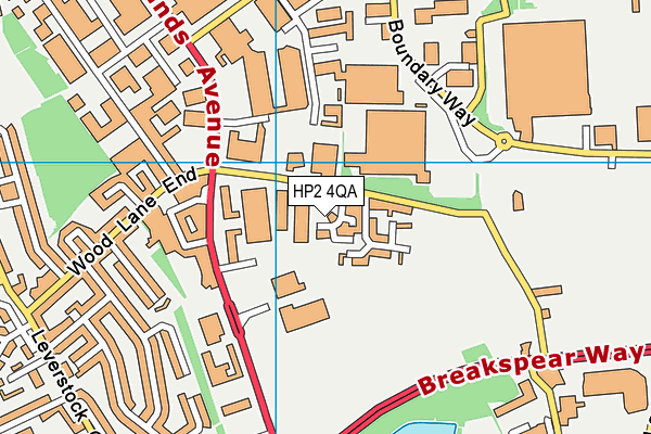 HP2 4QA map - OS VectorMap District (Ordnance Survey)