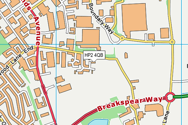 HP2 4QB map - OS VectorMap District (Ordnance Survey)