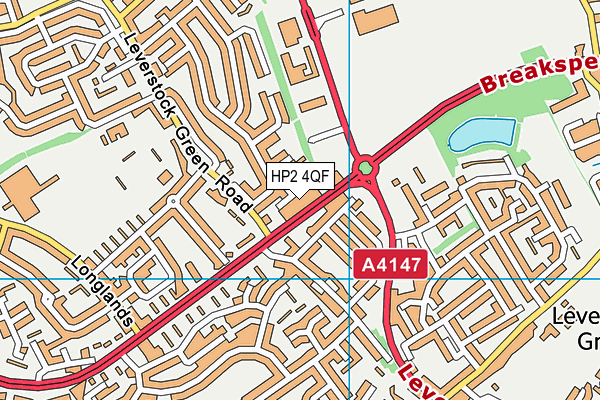 HP2 4QF map - OS VectorMap District (Ordnance Survey)