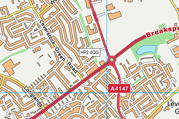 HP2 4QG map - OS VectorMap District (Ordnance Survey)