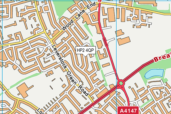 HP2 4QP map - OS VectorMap District (Ordnance Survey)