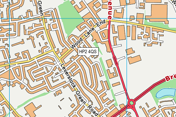 HP2 4QS map - OS VectorMap District (Ordnance Survey)