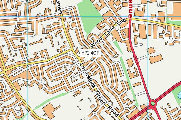 HP2 4QT map - OS VectorMap District (Ordnance Survey)