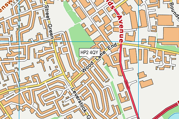 HP2 4QY map - OS VectorMap District (Ordnance Survey)