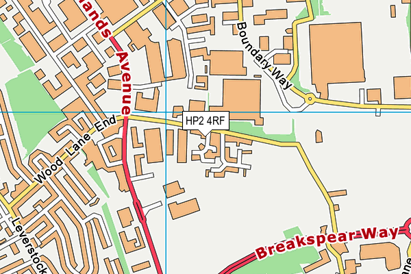 HP2 4RF map - OS VectorMap District (Ordnance Survey)