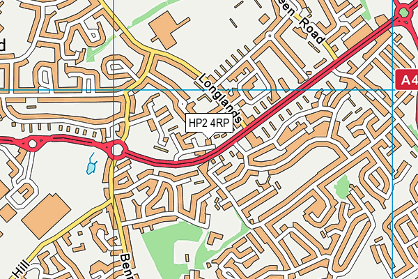 HP2 4RP map - OS VectorMap District (Ordnance Survey)