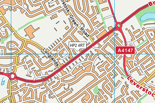 HP2 4RT map - OS VectorMap District (Ordnance Survey)