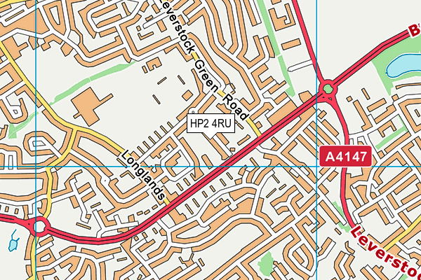 HP2 4RU map - OS VectorMap District (Ordnance Survey)