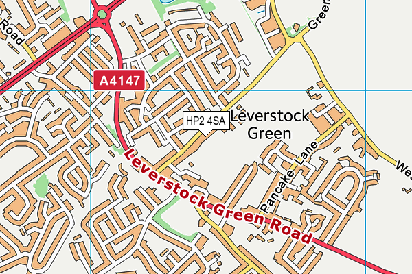 Leverstock Green Church of England Primary School map (HP2 4SA) - OS VectorMap District (Ordnance Survey)