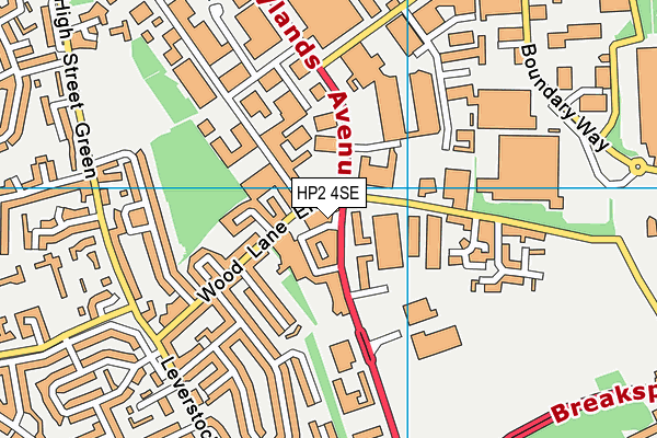 HP2 4SE map - OS VectorMap District (Ordnance Survey)