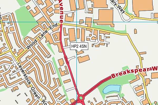 HP2 4SN map - OS VectorMap District (Ordnance Survey)