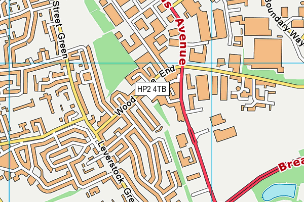HP2 4TB map - OS VectorMap District (Ordnance Survey)