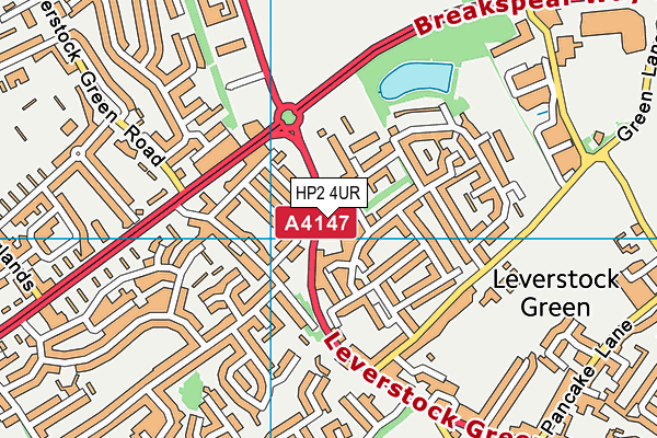 HP2 4UR map - OS VectorMap District (Ordnance Survey)
