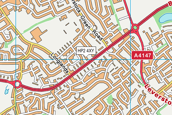HP2 4XY map - OS VectorMap District (Ordnance Survey)
