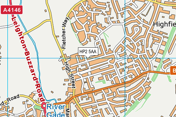 HP2 5AA map - OS VectorMap District (Ordnance Survey)