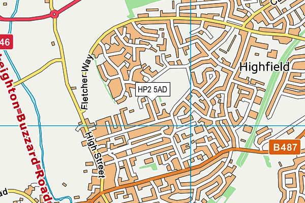 HP2 5AD map - OS VectorMap District (Ordnance Survey)