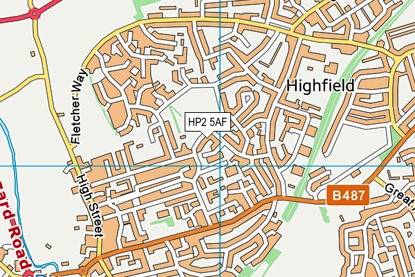 HP2 5AF map - OS VectorMap District (Ordnance Survey)