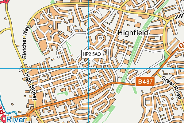 HP2 5AQ map - OS VectorMap District (Ordnance Survey)