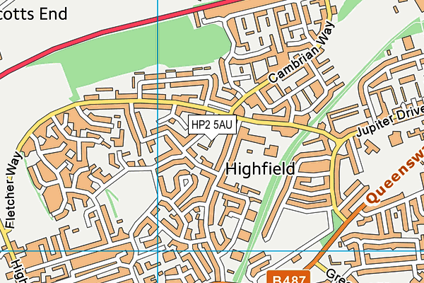 HP2 5AU map - OS VectorMap District (Ordnance Survey)