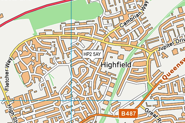 HP2 5AY map - OS VectorMap District (Ordnance Survey)