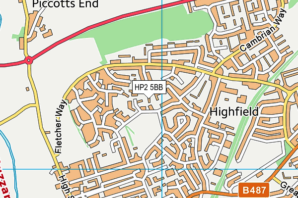 HP2 5BB map - OS VectorMap District (Ordnance Survey)