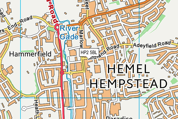 HP2 5BL map - OS VectorMap District (Ordnance Survey)