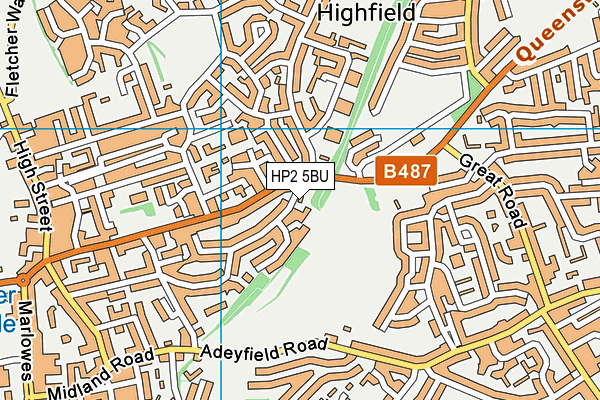 HP2 5BU map - OS VectorMap District (Ordnance Survey)