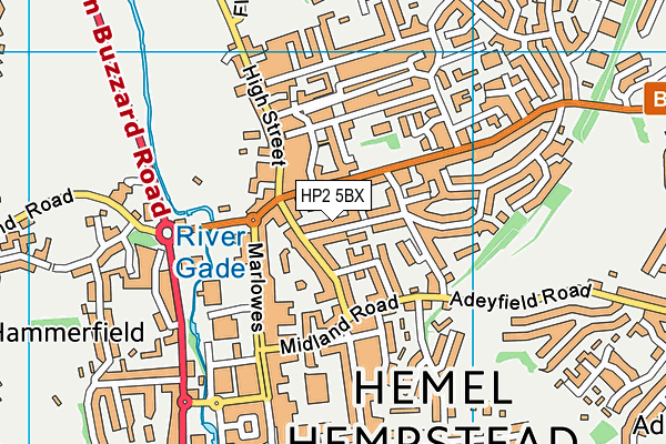 HP2 5BX map - OS VectorMap District (Ordnance Survey)