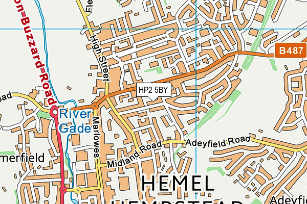HP2 5BY map - OS VectorMap District (Ordnance Survey)