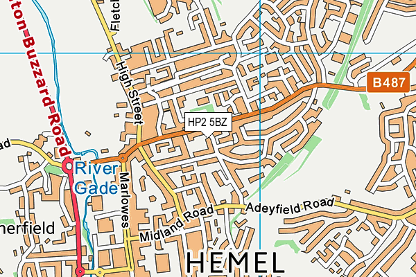 HP2 5BZ map - OS VectorMap District (Ordnance Survey)