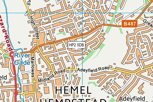 HP2 5DB map - OS VectorMap District (Ordnance Survey)